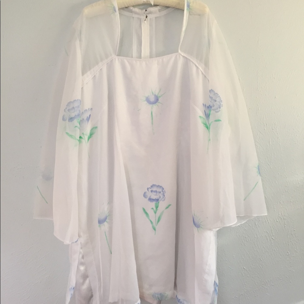 SOLD! 🌟 Vintage 🌟 Floral Dress 70s xxl plus
